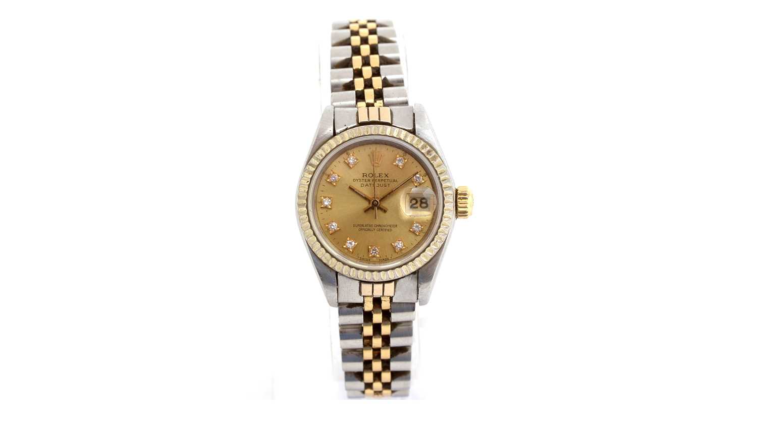 Lot 568 - Rolex Oyster Perpetual Datejust: a steel cased automatic lady's wristwatch