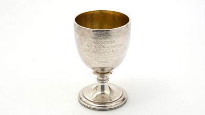 Lot 180 - A George III/IV Scottish silver goblet