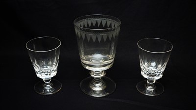 Lot 952 - Three glass rummers