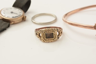 Lot 150 - A 19th Century mourning ring, and other items