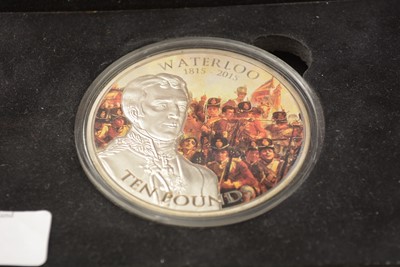 Lot 99 - The Battle of  Waterloo silver five ounce proof coin