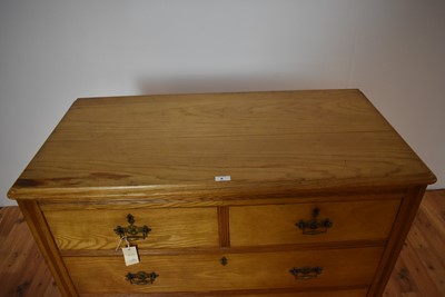 Lot 6 - A late Victorian ash chest of drawers
