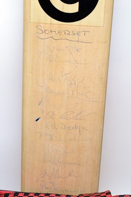 Lot 765 - A collection of signed cricket bats