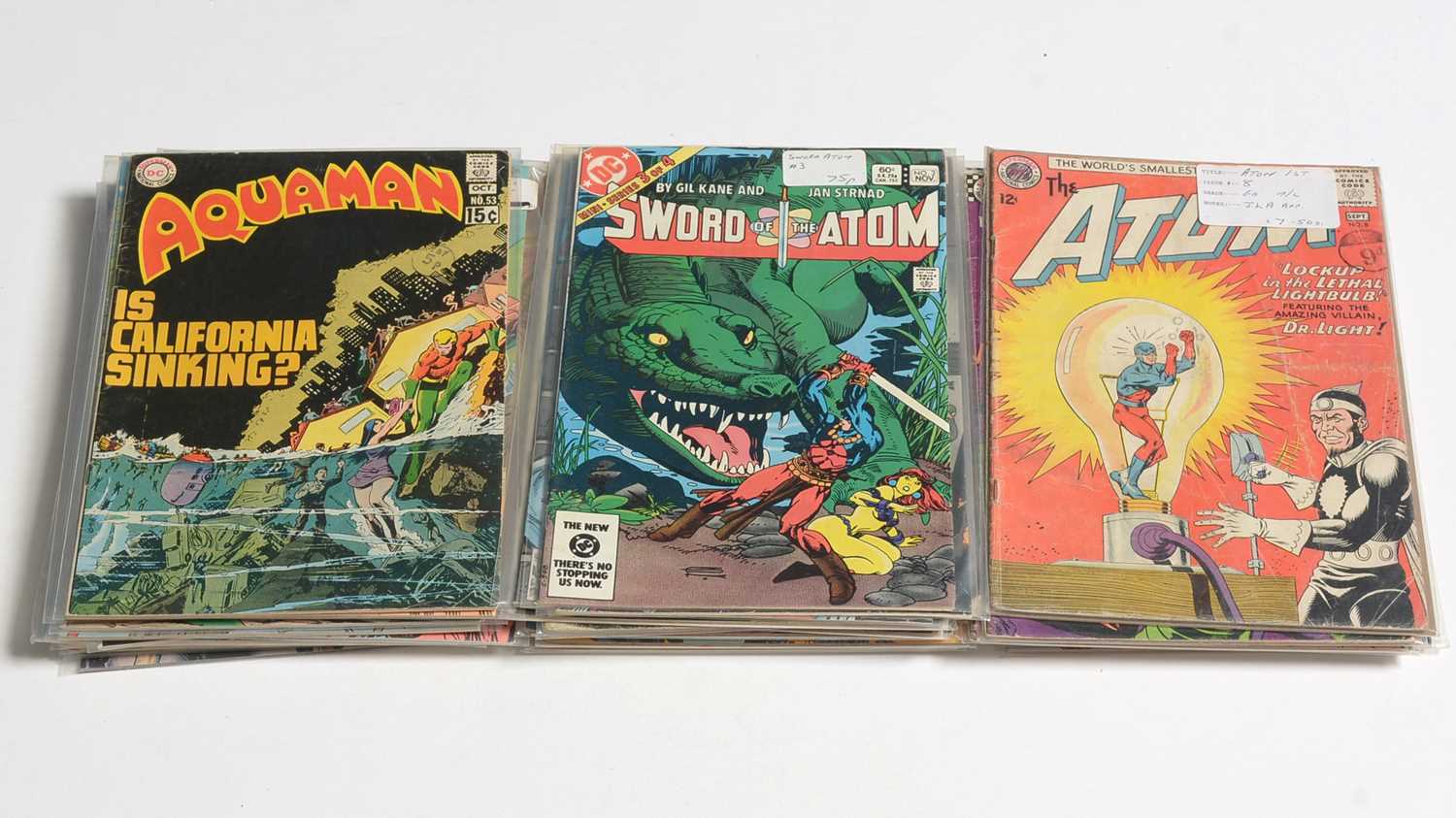 Lot 381 - The Atom, Aquaman and Hawkman Comics by DC