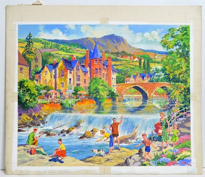 Lot 632 - 20th Century British - Illustrations for Jigsaws; Rural Days and Springtime | gouache