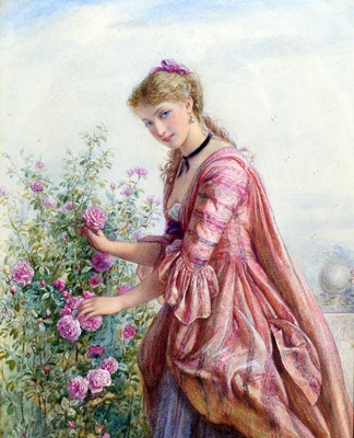 Lot 1044 - Follower of Sir John Everett Millais - The Fairest of Flowers | watercolour