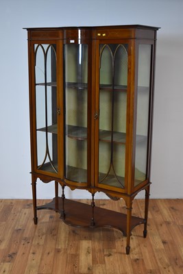 Lot 1 - An Edwardian mahogany china display cabinet