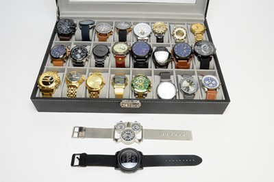 Lot 102 - A large collection of contemporary sports and dress watches