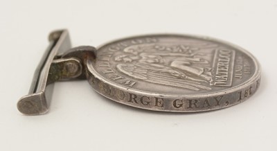 Lot 977 - Waterloo Medal awarded to George Gray, 1st Battalion 79th Regiment of Foot (Cameron Highlanders)