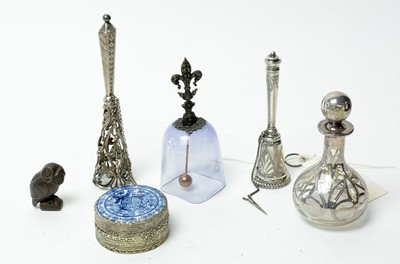 Lot 224 - A Victorian silver posy holder; and other collectibles