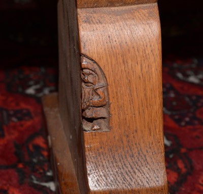 Lot 1345 - Thomas 'Gnomeman' Whittaker of Littlebeck:  an oak refectory dining table