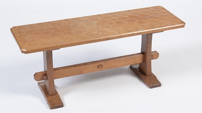 Lot 1342 - Alan 'Acornman' Grainger (of Brandsby): a rectangular adzed top coffee table