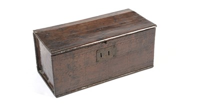 Lot 1272 - An oak box with 17th/18th Century elements