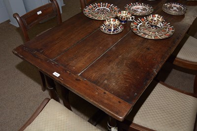 Lot 1430 - An 18th Century joined oak dining table