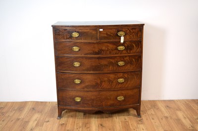 Lot 40 - A late Georgian mahogany bowfront chest of drawers