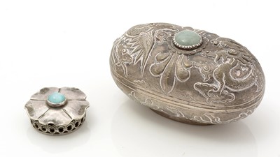 Lot 425 - A late 19th/early 20th Century Chinese silver box