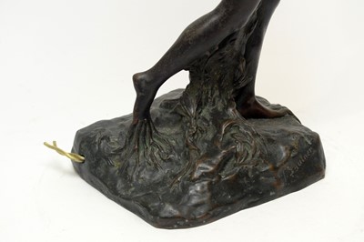 Lot 1291 - Art Nouveau bronze lamp base after Franz Adolph Sautner