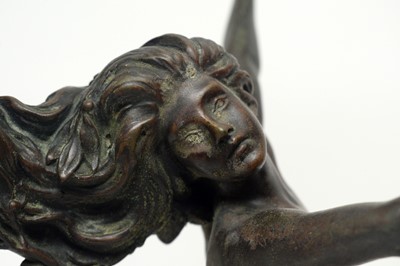 Lot 1291 - Art Nouveau bronze lamp base after Franz Adolph Sautner