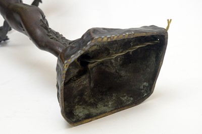 Lot 1291 - Art Nouveau bronze lamp base after Franz Adolph Sautner