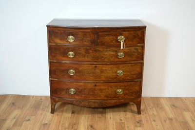 Lot 31 - A late Georgian mahogany bowfront chest of drawers