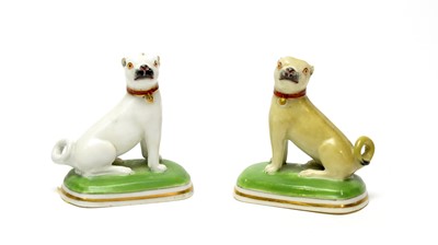 Lot 291 - Pair of Chamberlain's Worcester pugs