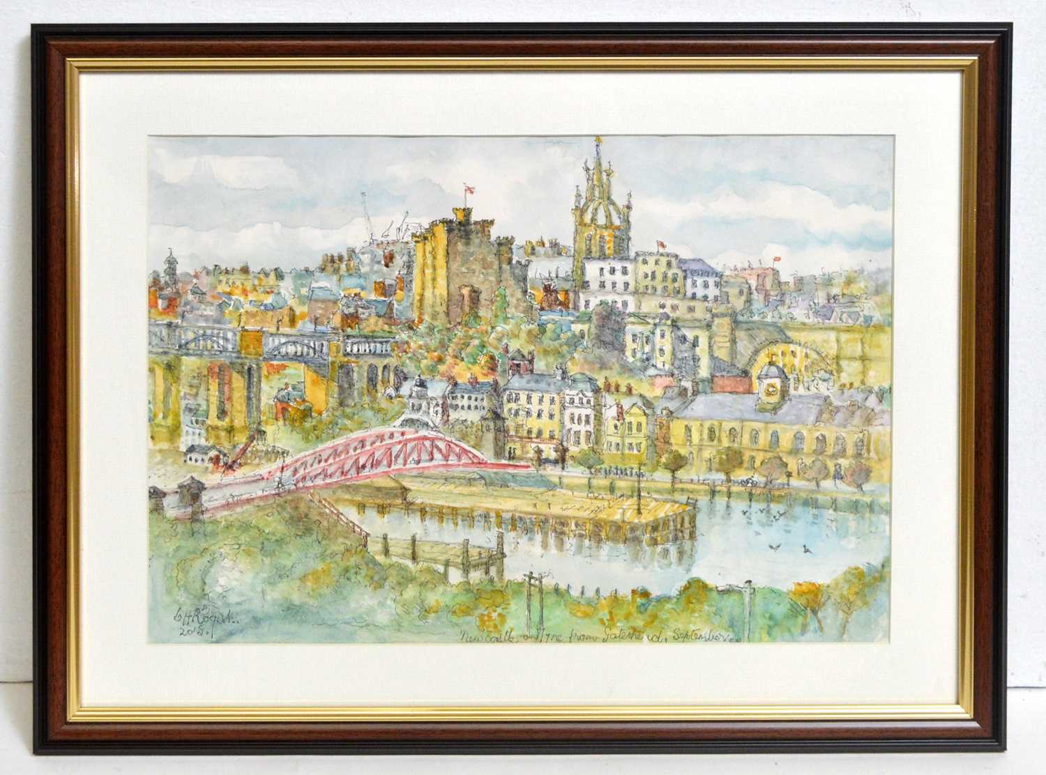 Lot 606 - Charles Herbert "Charlie" Rogers - Newcastle-on-Tyne from Gateshead, September | watercolour