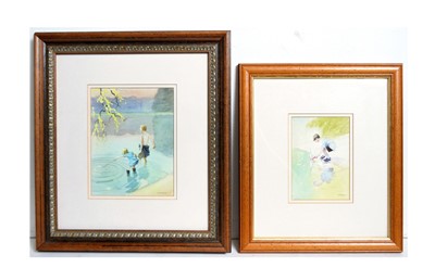 Lot 260 - D, Martin - By the Lake, and See How She Goes | watercolour
