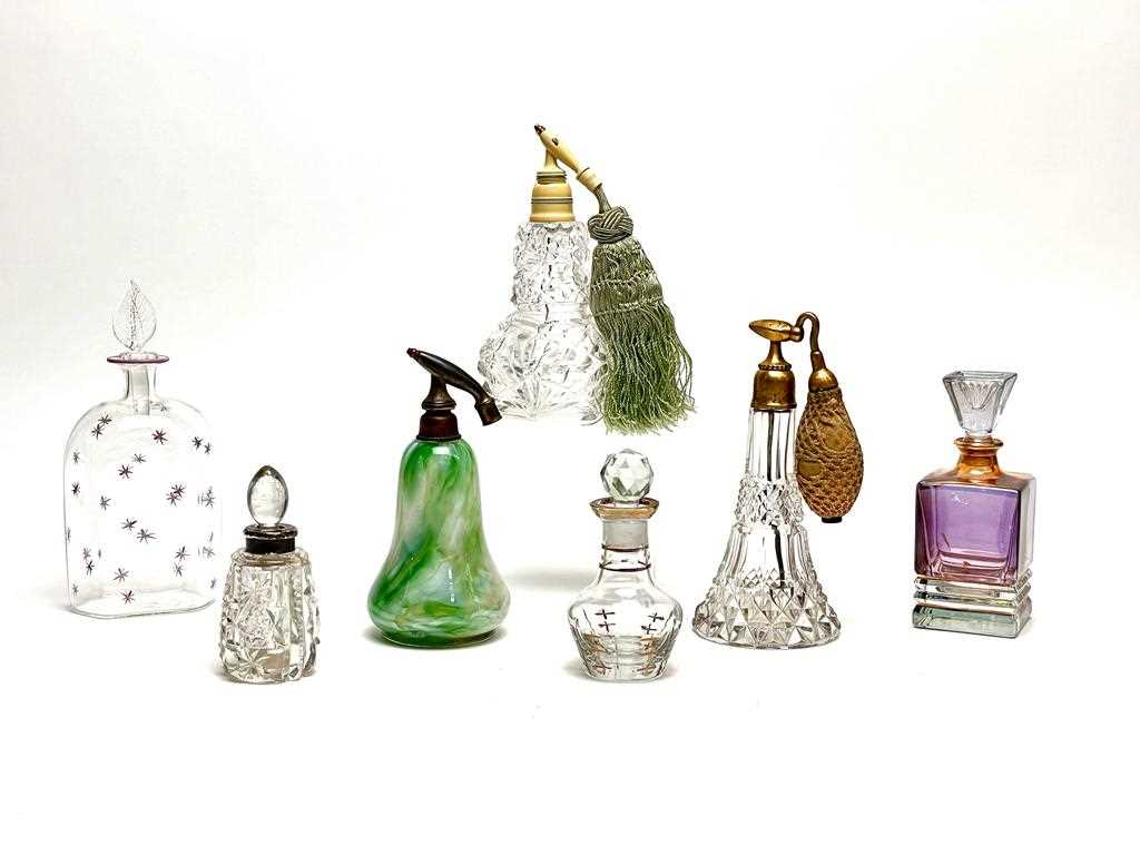 Lot 1106 - Art Deco and later perfume atomizers and bottles