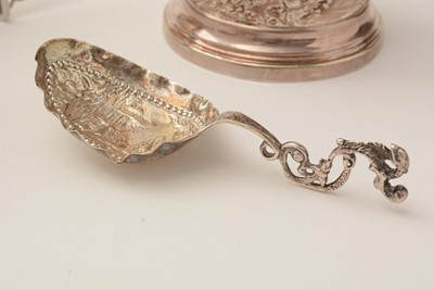 Lot 96 - A silver Christening tankard, and other items