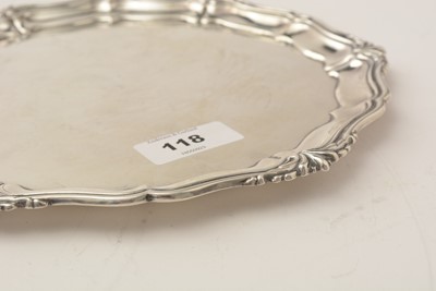 Lot 118 - A silver salver, by William Lister & Sons