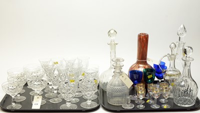 Lot 418 - A collection of cut and coloured glass ware