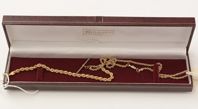 Lot 126 - A 9ct yellow gold twist pattern bracelet and a similar necklace