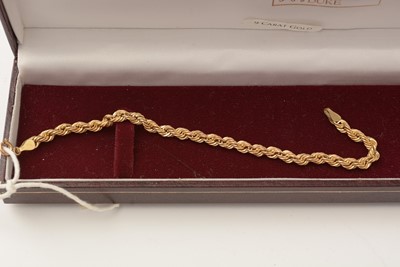 Lot 126 - A 9ct yellow gold twist pattern bracelet and a similar necklace