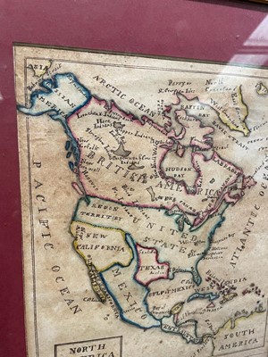 Lot 701 - Mary Ann Evans - 1851 pre-Civil War manuscript map of early America | pen and ink & watercolour