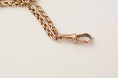 Lot 162 - A 9ct yellow gold muff chain
