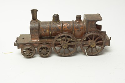Lot 462 - A late 19th Century cast iron model train set