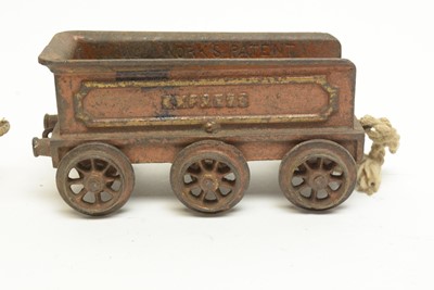 Lot 462 - A late 19th Century cast iron model train set