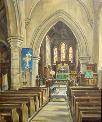 Lot 1085 - Owen Bowen - St Oswald's Church, Collingham | oil