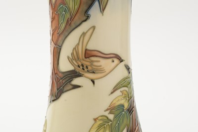 Lot 99 - Moorcroft Woodpecker design vase