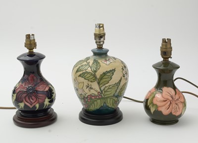 Lot 101 - Three Moorcroft lamps