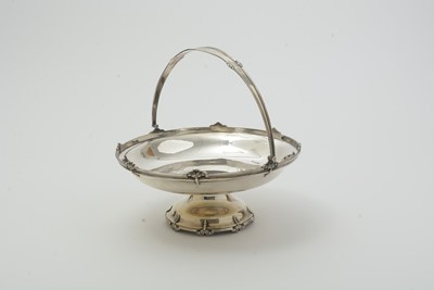 Lot 32 - An Elizabeth II silver swing-handled basket