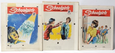 Lot 752 - Original Comics Cover Artwork for Fleetway Publications Comic "School Girls" Picture Library