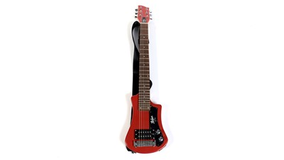 Lot 828 - Hofner HCT-SH electric travel guitar