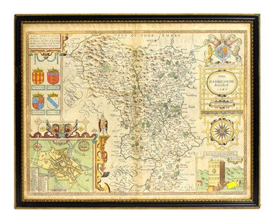 Lot 705 - John Speede - Darbieshire Described; A Map of Derbyshire | hand-coloured engraving