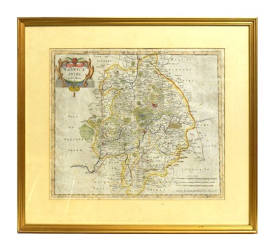 Lot 702 - Robert Morden - Maps of Warwickshire and Lancaster | hand-coloured engravings