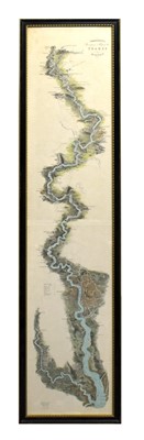 Lot 703 - After William Tombleson - Tombleson's Panoramic Map of the Thames | limited edition photolithograph