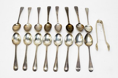 Lot 129 - Three sets of silver teaspoons