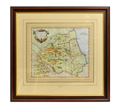 Lot 708 - Robert Morden - Map of Durham | hand-tinted engraving