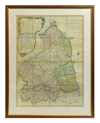 Lot 709 - Lieut. Andrew Armstrong - Map of the County of Northumberland 1769 | hand-coloured engraving
