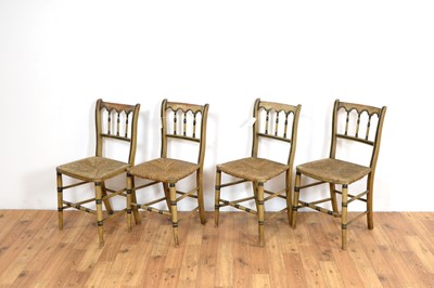 Lot 21 - A set of four early 19th Century Regency chairs